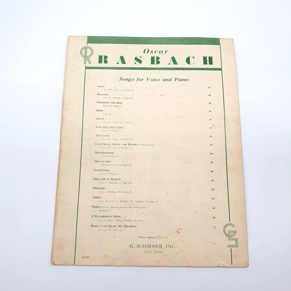 The Star (from Plato) 1940 Vintage Sheet Music Lummis Rogers G Schirmer Inc - Picture 4 of 4